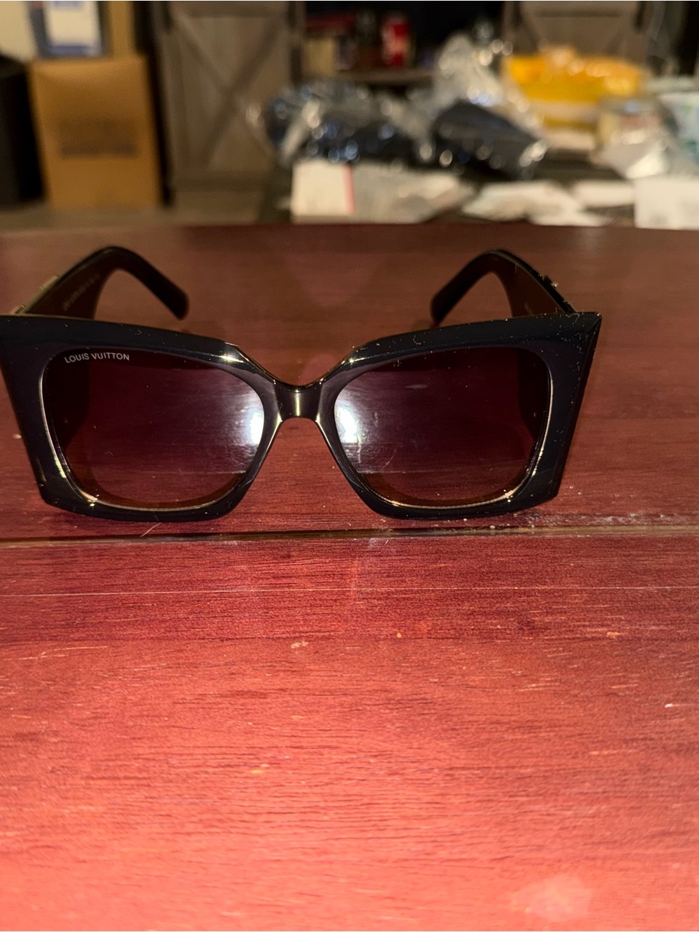 Louis Vuitton Black Square Cat-Eye Sunglasses